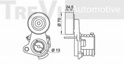 TREVI AUTOMOTIVE ta1932 -  Натяжитель ремня, клиновой зубча